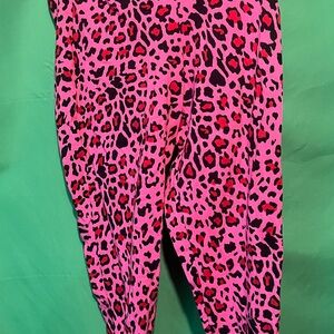 Pink Leopard Print plus size Leggings